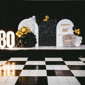 Ansaria Backdrop with Balloon Garland.