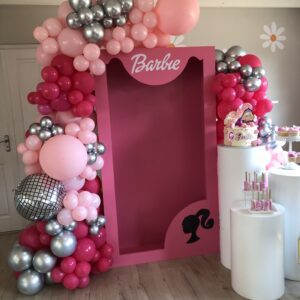 Barbie Box with Balloon Garland